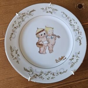 Vintage Kewpie Love Collectors Plate Decor 1974